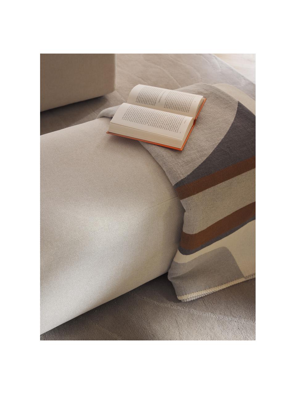 XL podnožka Melva, Tlumeně bílá, Š 116 cm, H 42 cm