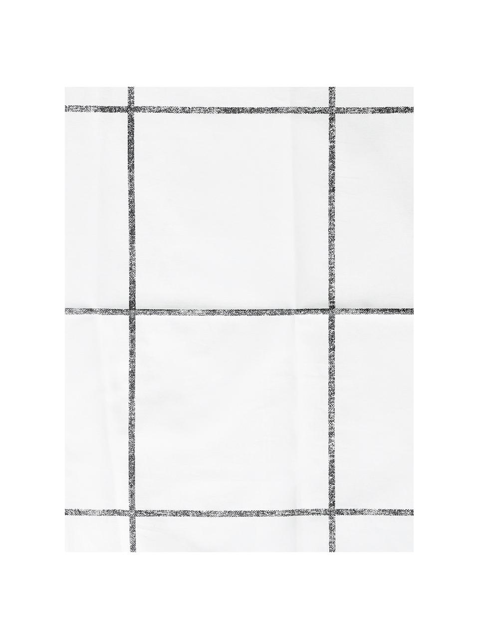 Kockovaná obliečka na vankúš z bavlneného perkálu Juna, 2 ks, Biela, čierna, Š 40 x D 80 cm