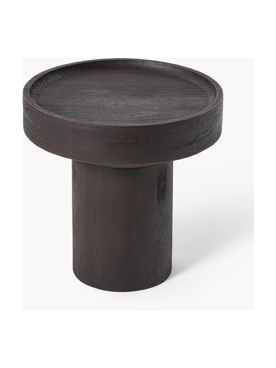 Table d'appoint ronde en manguier Benno, Bois de manguier massif, laqué

Ce produit est fabriqué à partir de bois certifié FSC® issu d'une exploitation durable, Manguier brun foncé laqué, Ø 50 x haut. 50 cm