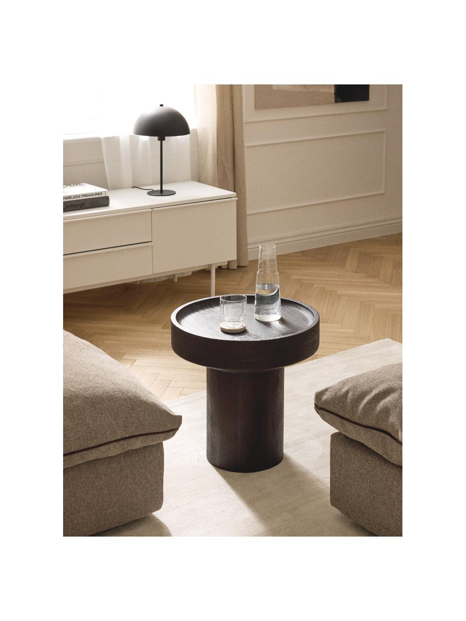 Table d'appoint ronde en manguier Benno, Bois de manguier massif, laqué

Ce produit est fabriqué à partir de bois certifié FSC® issu d'une exploitation durable, Manguier brun foncé laqué, Ø 50 x haut. 50 cm