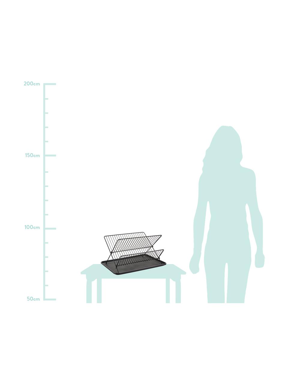 Odkapávač na nádobí Amo, Černá, Š 43 cm, V 32 cm