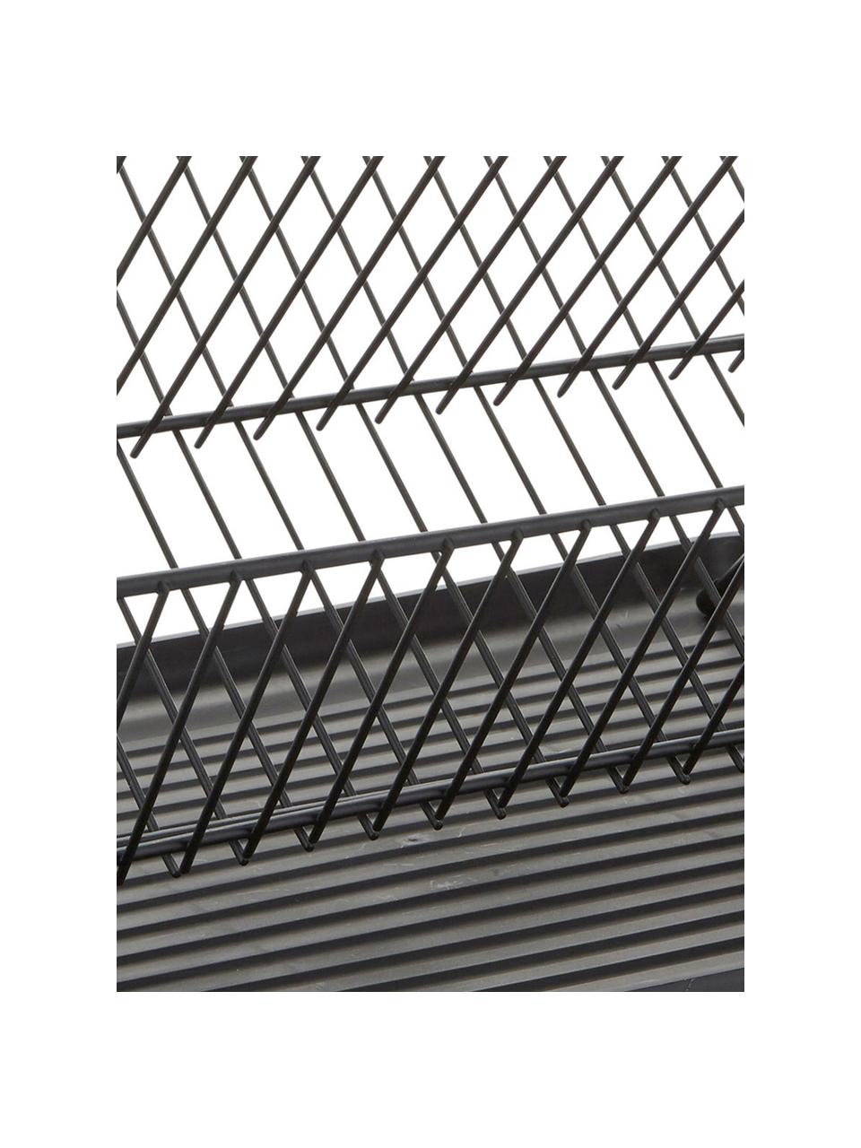 Afdruiprek Amo in zwart, Frame: bekleed ijzer, Zwart, B 43 cm x H 32 cm