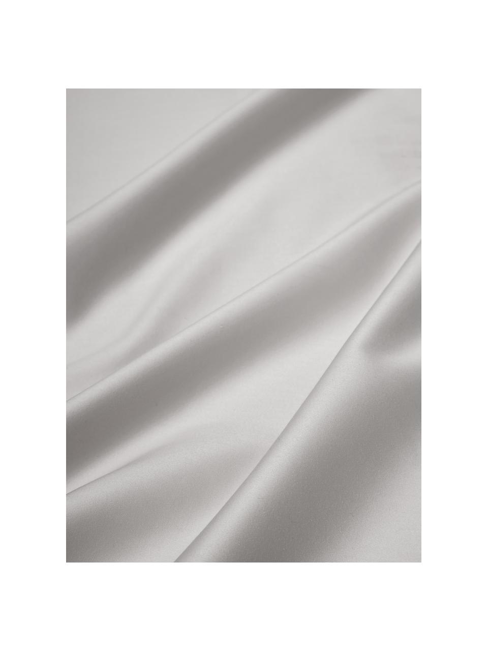 Baumwollsatin-Betttuch Premium, Webart: Satin Fadendichte 500 TC,, Hellgrau, B 240 x L 280 cm