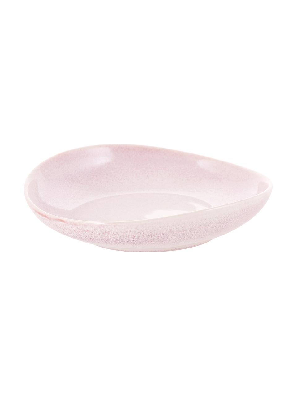 Assiette à soupe porcelaine rose Amalia, 2 pièces, Porcelaine, Rose pastel, blanc crème, Ø 20 cm