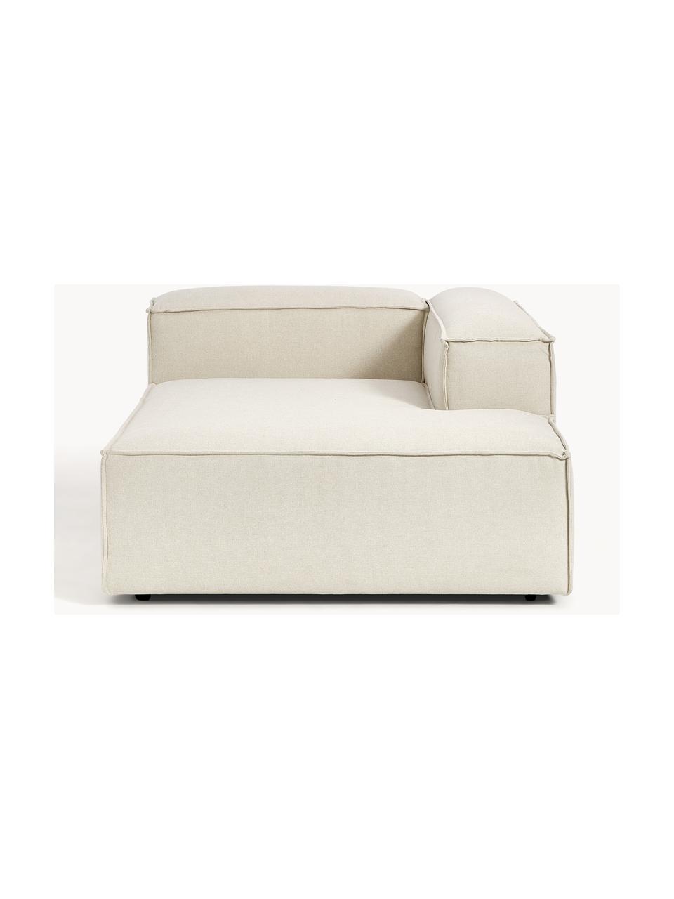 Chaise longue hoekmodule Lennon, Bekleding: 100% polyester De slijtva, Frame: massief grenenhout, multi, Poten: kunststof Dit product is , Geweven stof gebroken wit, B 119 x D 180 cm, hoekdeel links