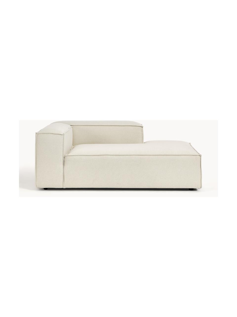 Chaise longue hoekmodule Lennon, Bekleding: 100% polyester De slijtva, Frame: massief grenenhout, multi, Poten: kunststof Dit product is , Geweven stof gebroken wit, B 119 x D 180 cm, hoekdeel rechts