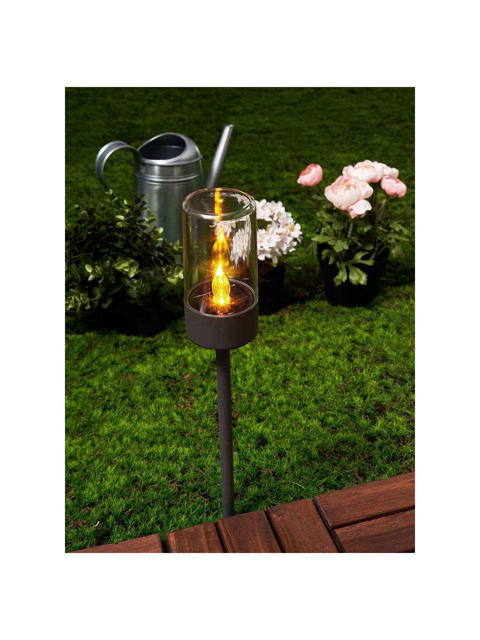 Lampada solare Happiness 2 pz, Paralume: plastica, Nero trasparente, Ø 6 x Alt. 39 cm