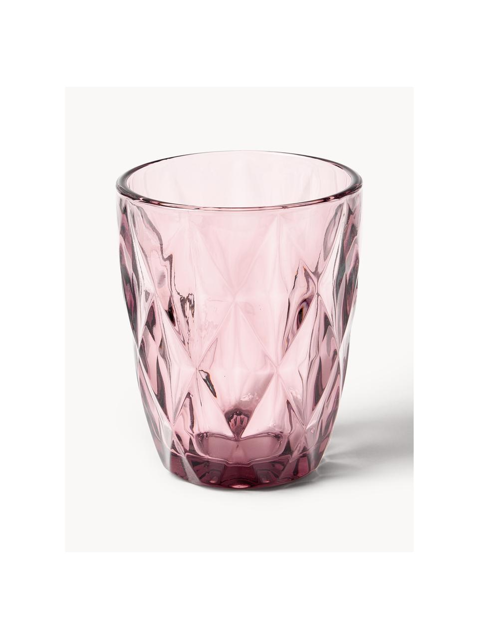 Szklanka Colorado, 4 szt., Szkło, Mauve, Ø 8 x W 10 cm, 260 ml