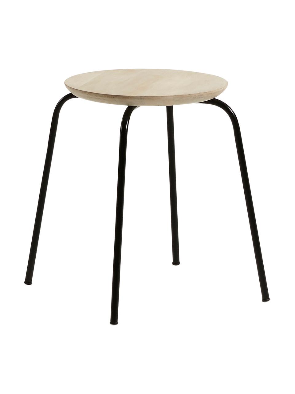 Tabouret empilable Ren, Manguier, noir