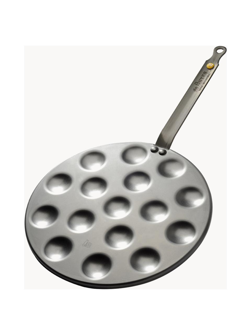 Padella in cera d'api per 16 mini pancake Mineral B, Lastra d'acciaio con cera d'api, Argentato, Ø 27 x Alt. 9 cm