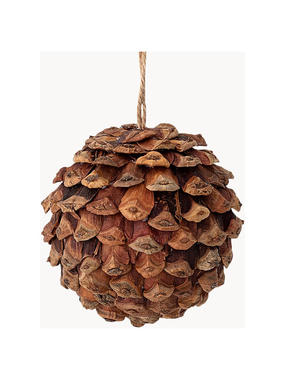 Adorno navideño Pinecone, Adornos: madera, espuma, Tonos marrones, Ø 8 cm