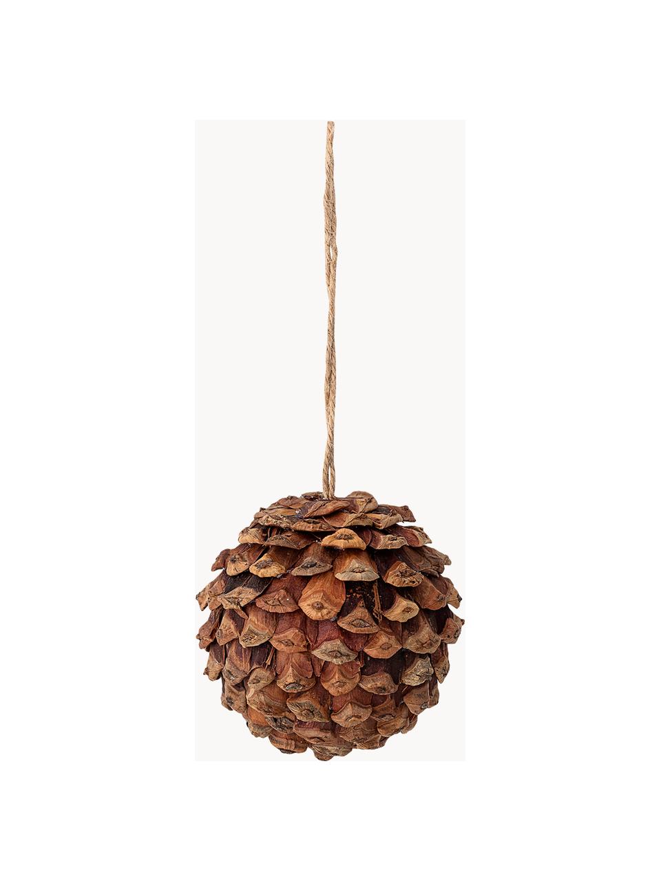 Adorno navideño Pinecone, Adornos: madera, espuma, Tonos marrones, Ø 8 cm