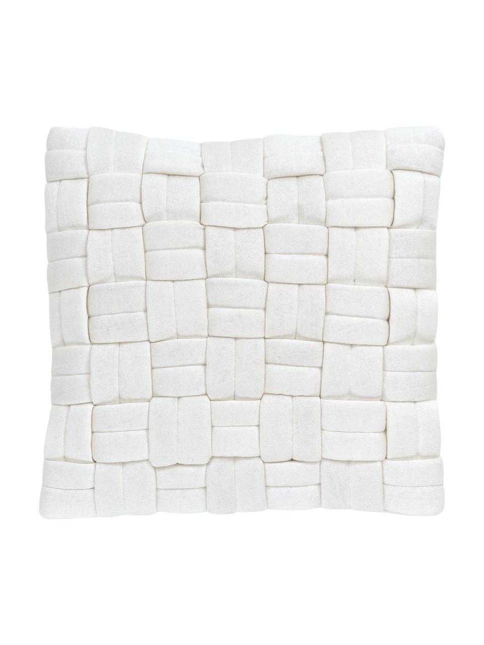 Tkaný povlak na polštář Norman, Bílá, Š 40 cm, D 40 cm