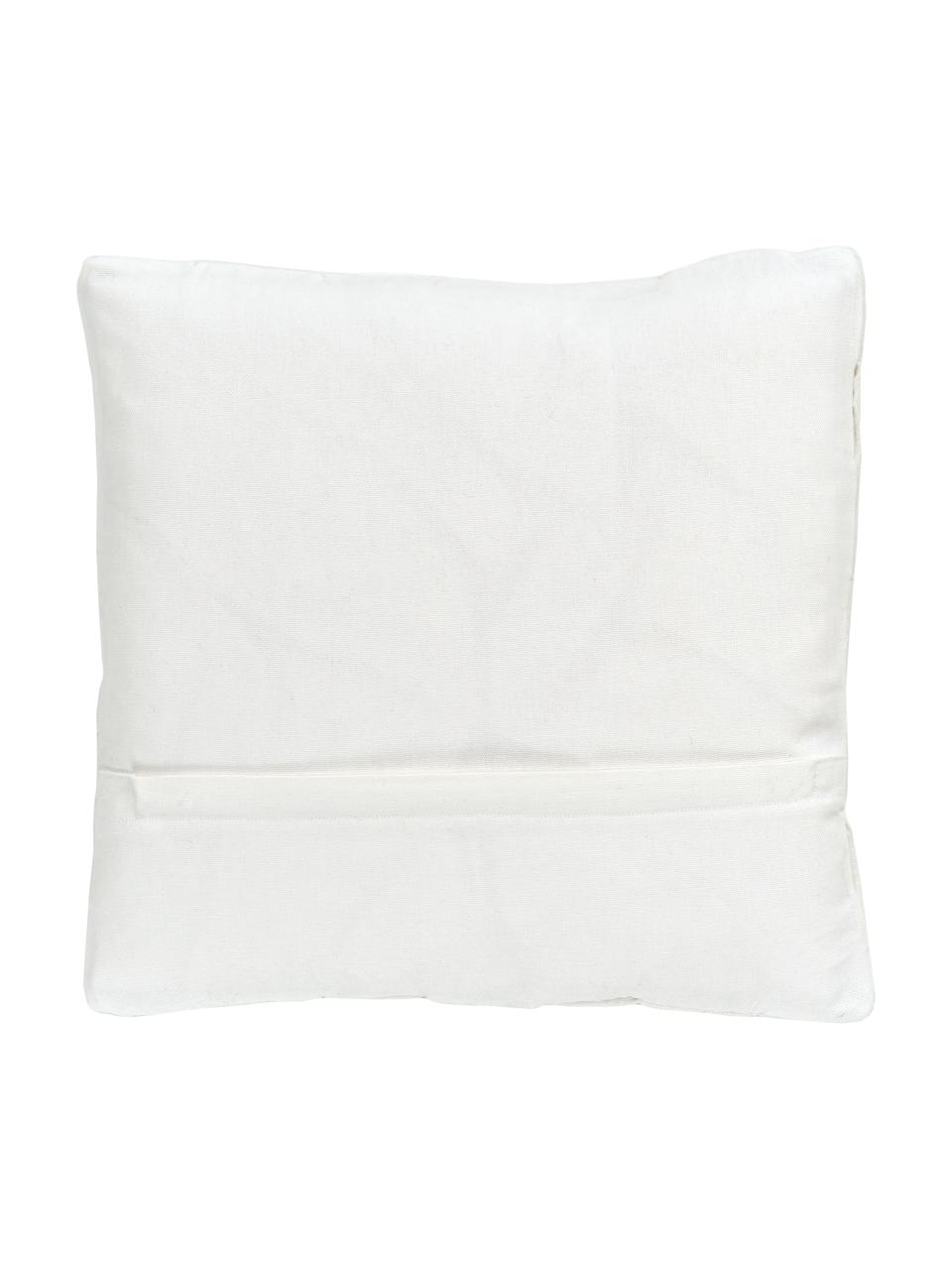 Housse de coussin 40x40 en tissu blanc crème Norman, Blanc, larg. 40 x long. 40 cm