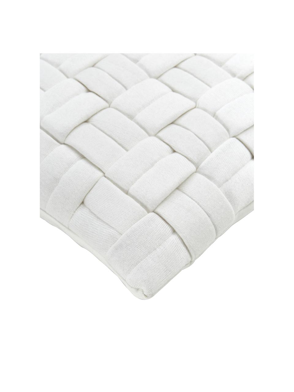 Tkaný povlak na polštář Norman, Bílá, Š 40 cm, D 40 cm