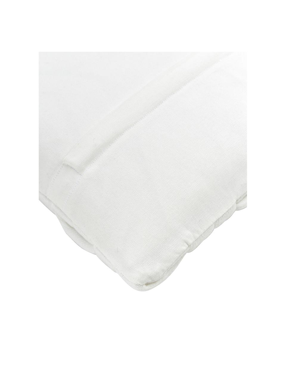 Housse de coussin 40x40 en tissu blanc crème Norman, Blanc, larg. 40 x long. 40 cm