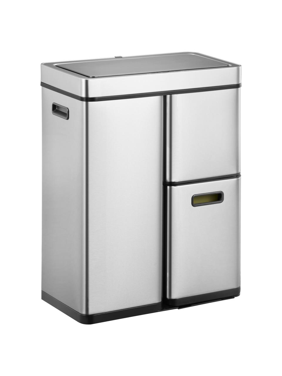 Odpadkový kôš s funkciou senzoru Mirage, 30 l + 2 x 15 l, Odtiene striebornej, Š 49 x V 65 cm, 30 l + 2 x15 l