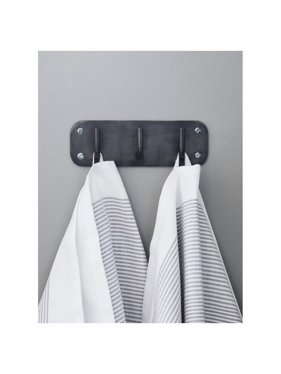 Porta asciugamani in nero antico Pati, Acciaio inossidabile, Nero antico, Larg. 18 x Alt. 6 cm