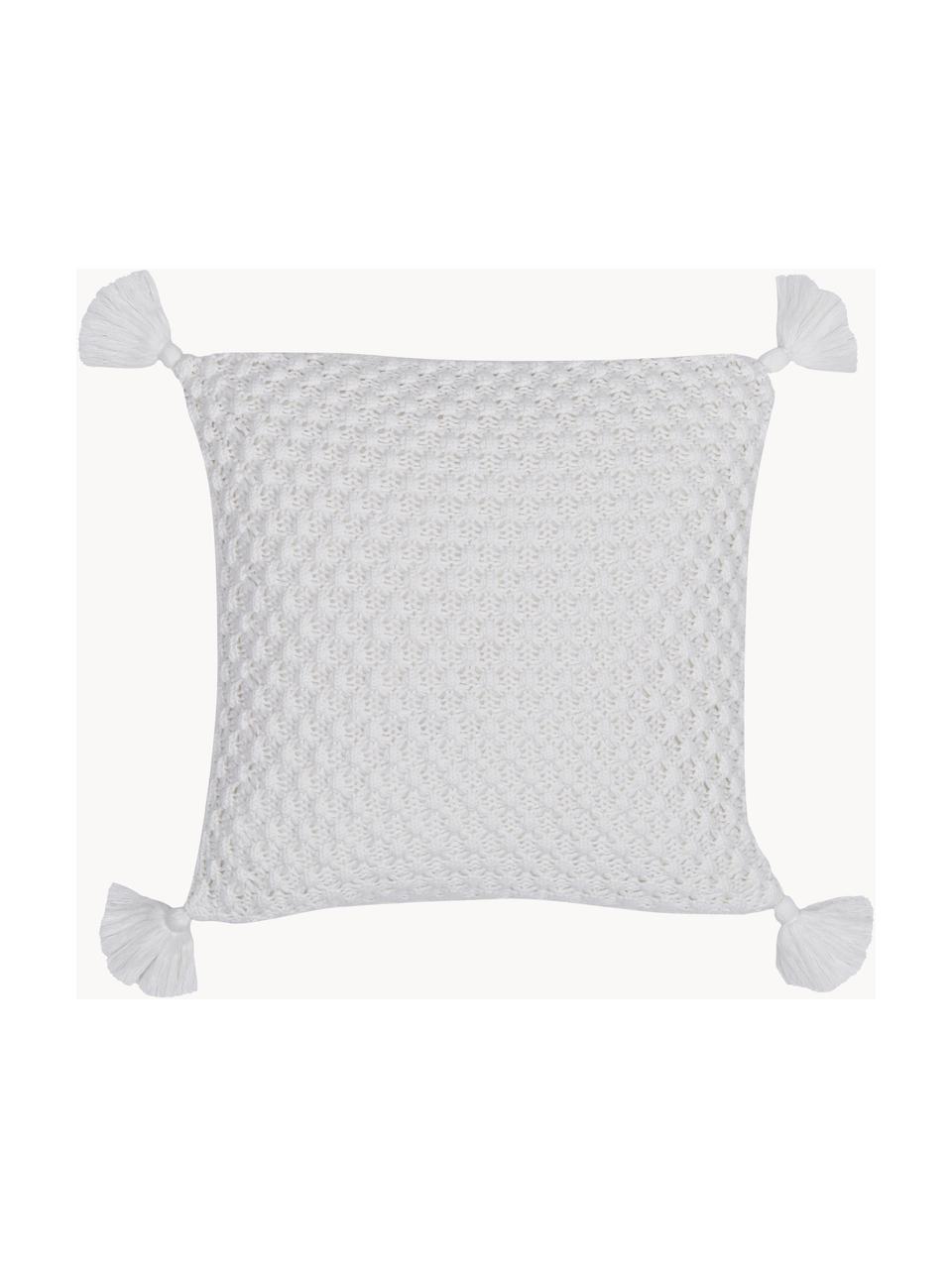 Housse de coussin tricotée 50x50 blanc Astrid, 100 % coton peigné

Le matériau est certifié STANDARD 100 OEKO-TEX®, 11.HIN.00050, HOHENSTEIN HTTI, Blanc, larg. 50 x long. 50 cm