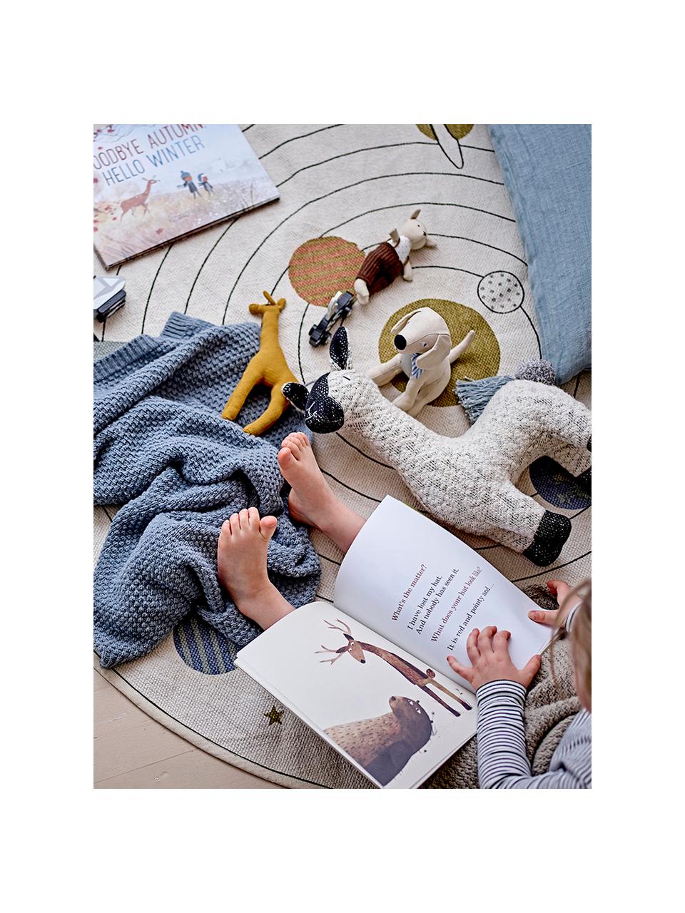 Tappeto rotondo Space, 98% cotone, 2% fibre miste, Beige, multicolore, Ø 130 cm (taglia M)