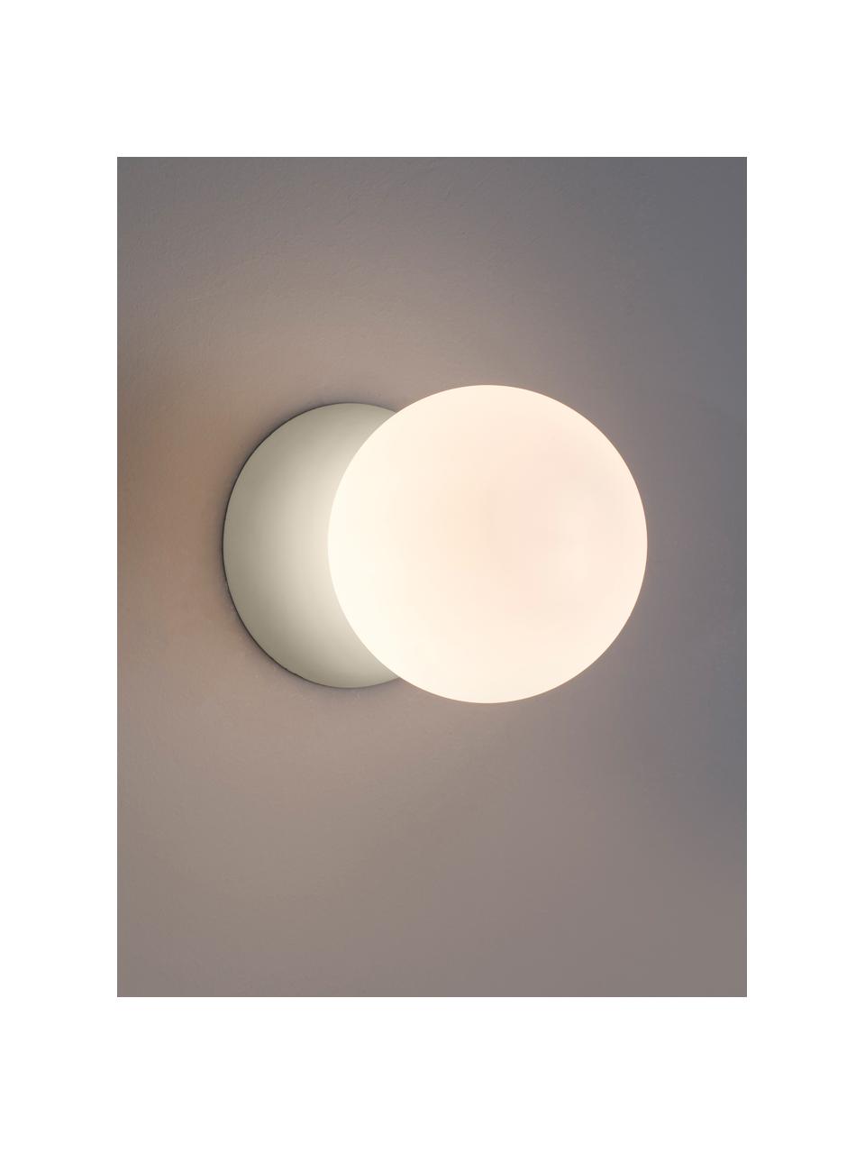 Malé nástěnné nebo stropní svítidlo ze skla a betonu Zero, Bílá, Ø 10 cm, H 14 cm