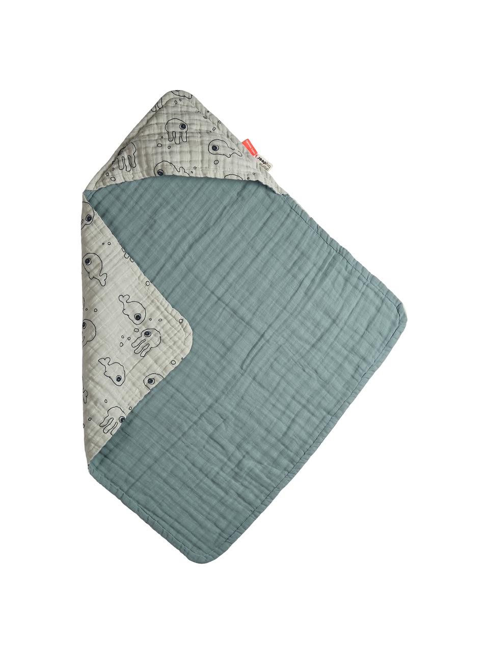 Asciugamano per bambini Sea Friends, 100% cotone, certificato Oeko-Tex, Blu, Larg. 70 x Lung. 70 cm