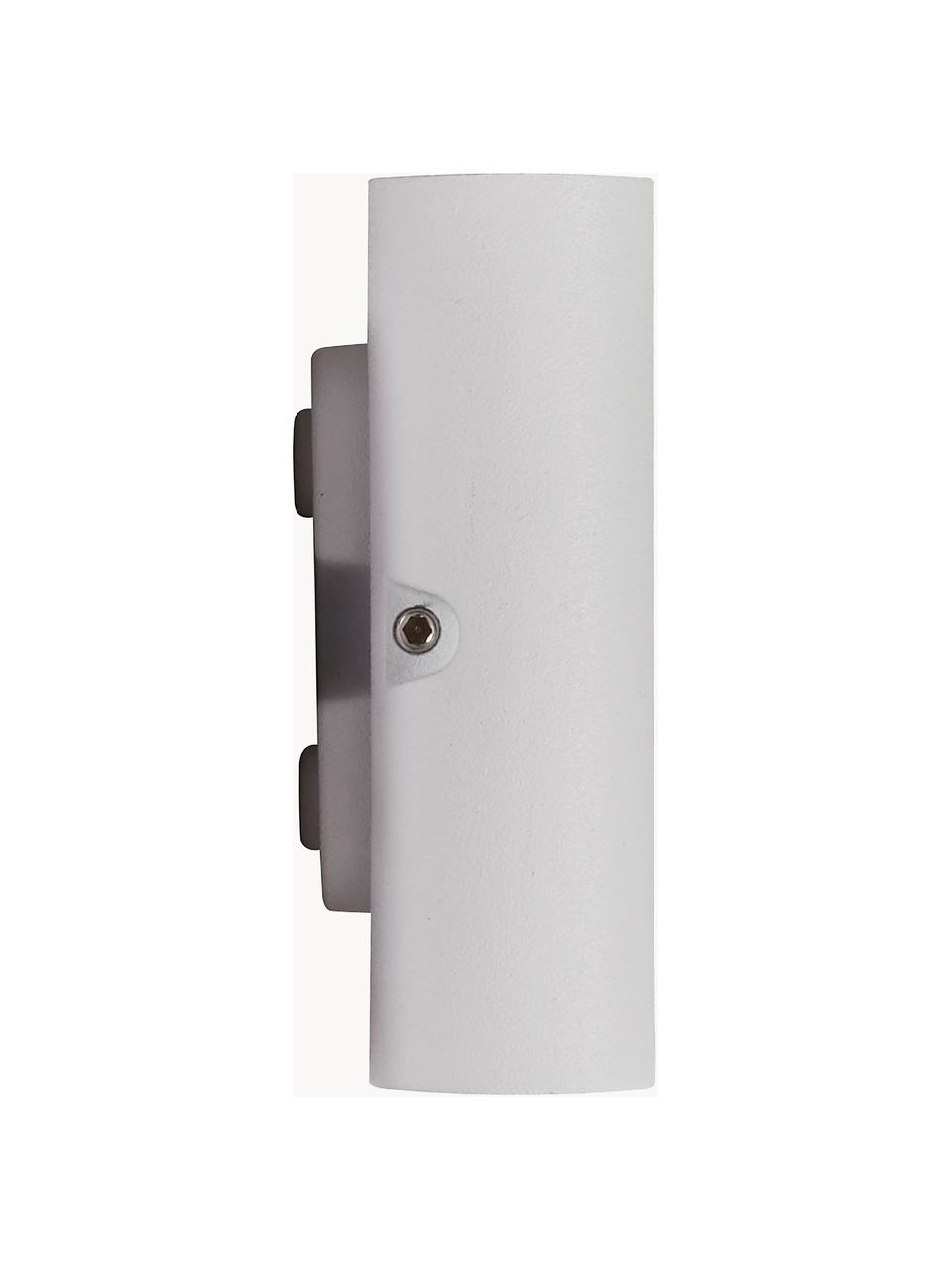 Aplique LED para exterior Kinver, Lámpara: aluminio recubierto, Blanco Off White, An 26 x Al 9 cm