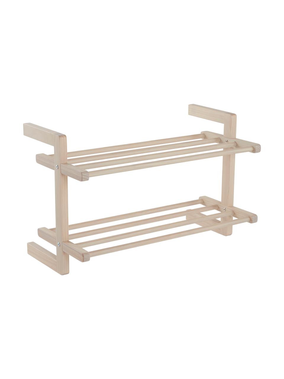 Schoenenkast Eddison met twee planken van grenenhout, Grenenhout, FSC-gecertificeerd, Grenenhout, B 70 cm x H 45 cm