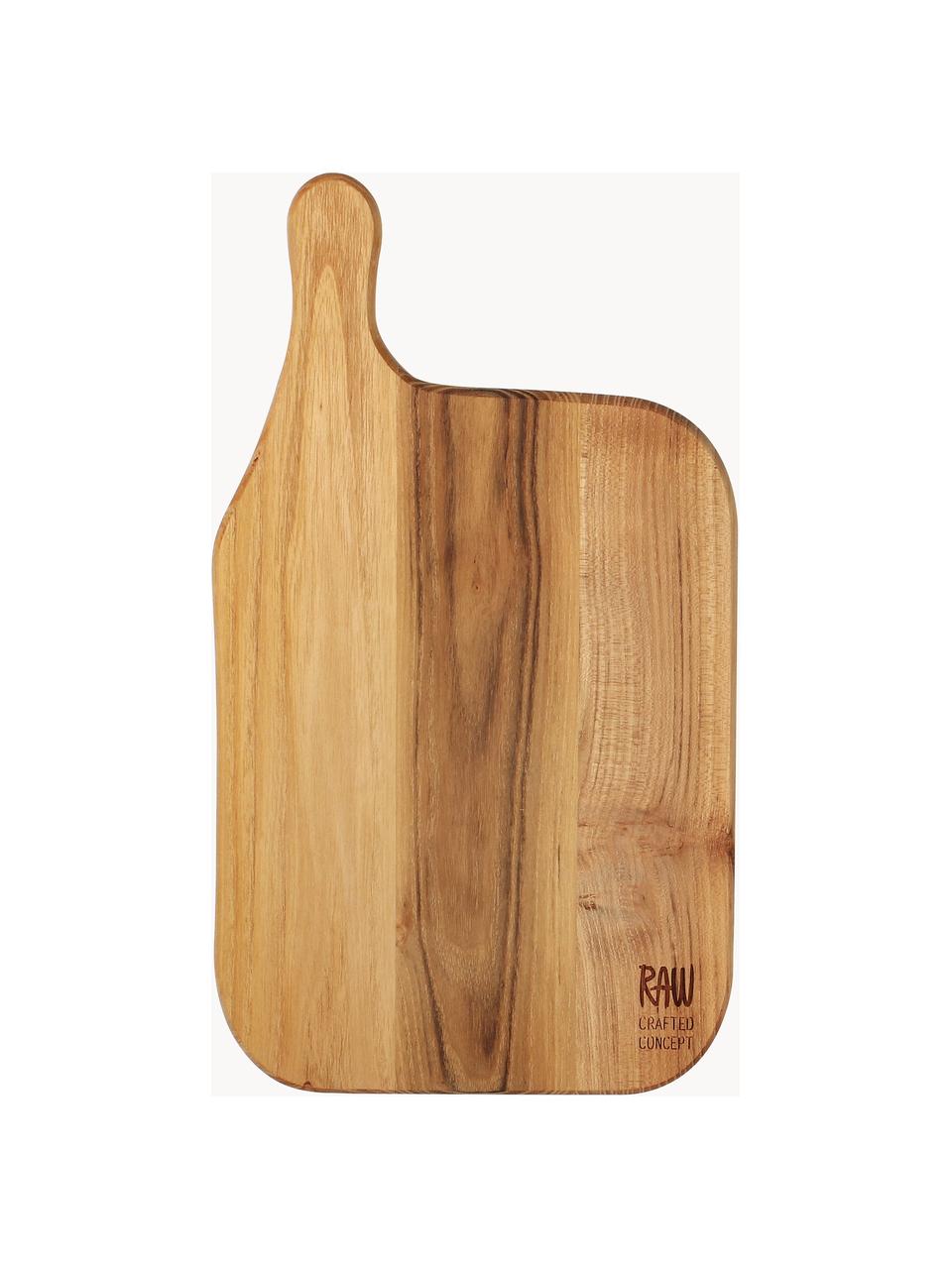 Tabla de cortar de madera de teca Raw, Madera de teca, Madera de teca, L 32 x An 15 cm