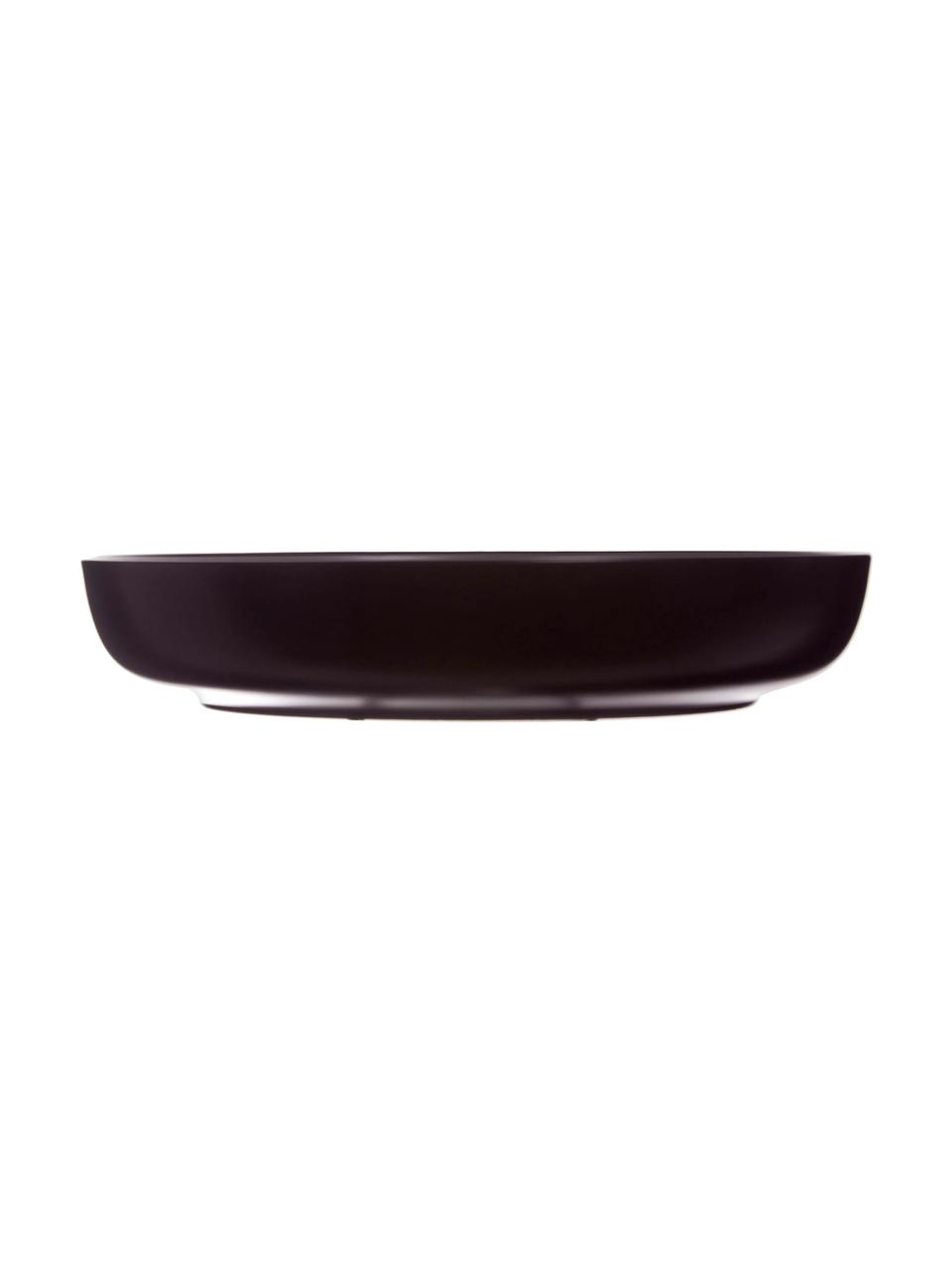 Talerz głęboki Okinawa, 6 szt., Ceramika, Czarny, matowy, Ø 22 x W 4 cm
