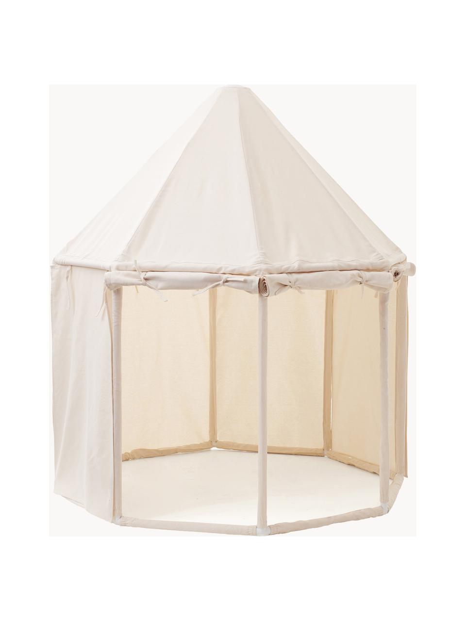 Maison de jeu en coton bio Pavilion, Blanc cassé, Ø 122 x haut. 142 cm