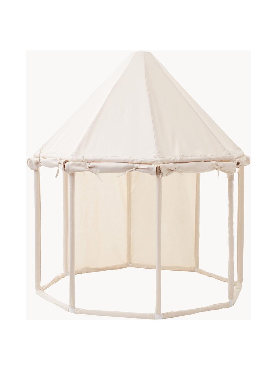 Maison de jeu en coton bio Pavilion, Blanc cassé, Ø 122 x haut. 142 cm