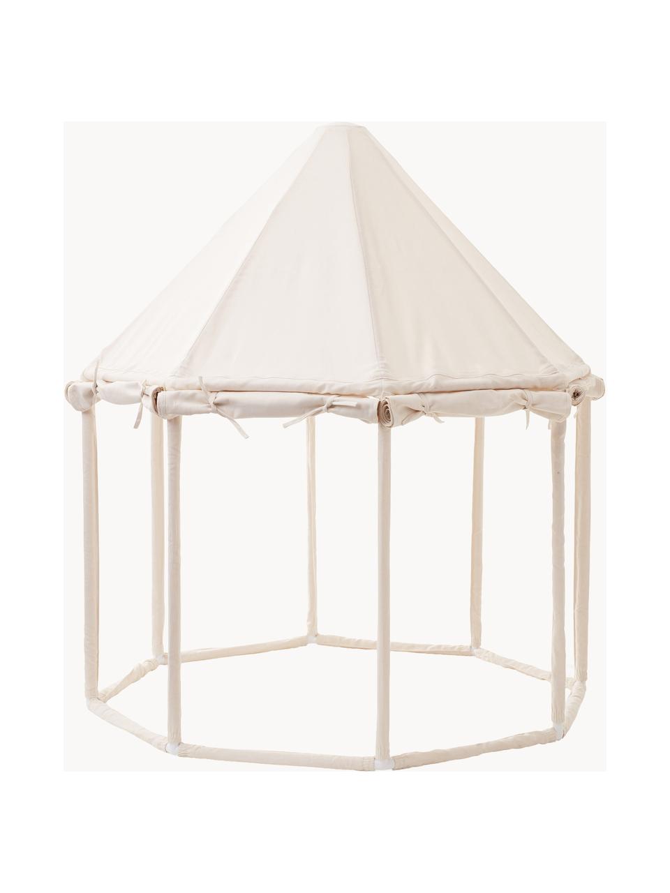 Maison de jeu en coton bio Pavilion, Blanc cassé, Ø 122 x haut. 142 cm