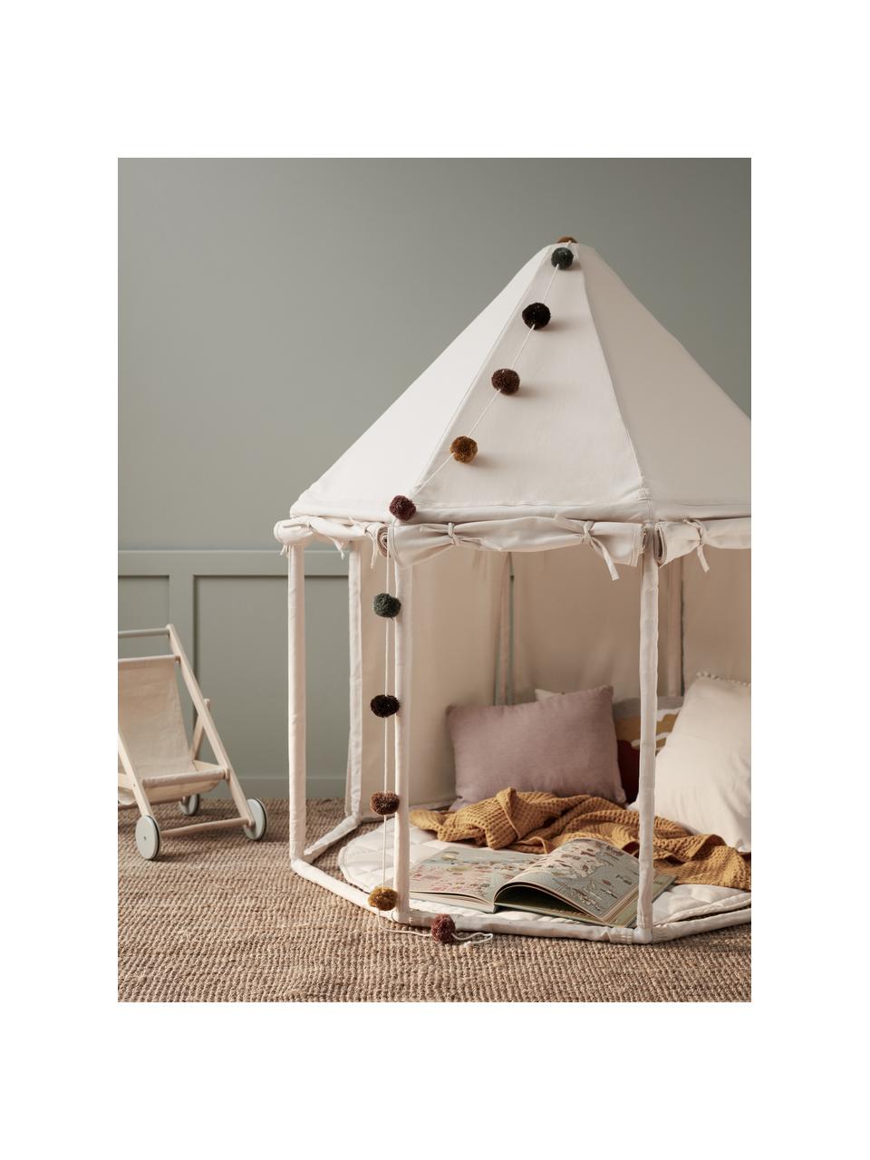 Maison de jeu en coton bio Pavilion, Blanc cassé, Ø 122 x haut. 142 cm