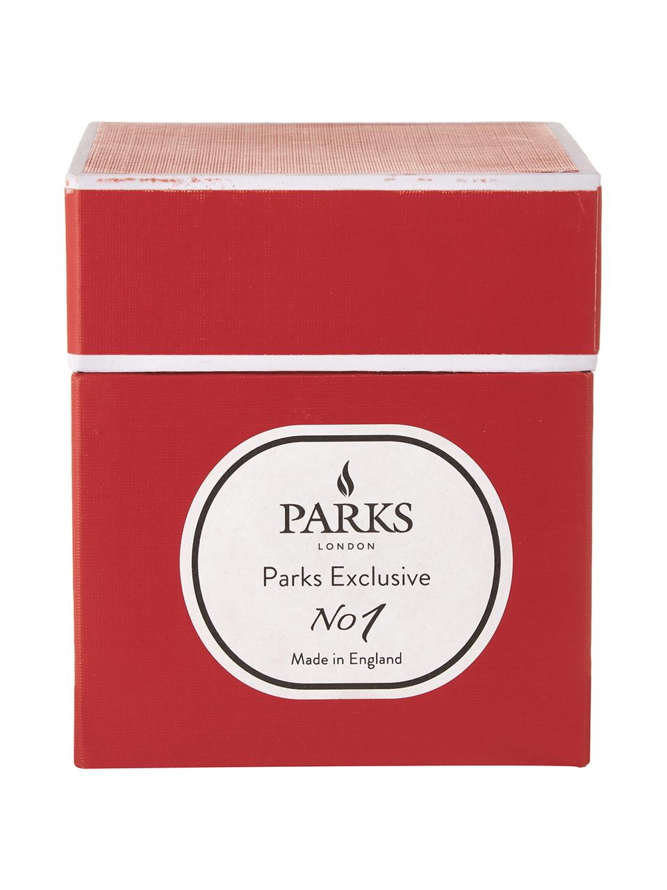 Bougie parfumée Parks Exclusive nº 1 (pêche & amyris), Transparent, blanc, gris, Ø 8 x haut. 9 cm