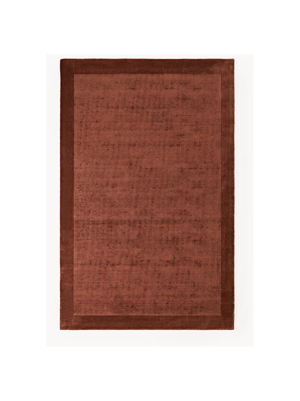 Kurzflor-Teppich Kari, 100 % Polyester, GRS-zertifiziert, Rostrot, B 80 x L 150 cm (Grösse XS)