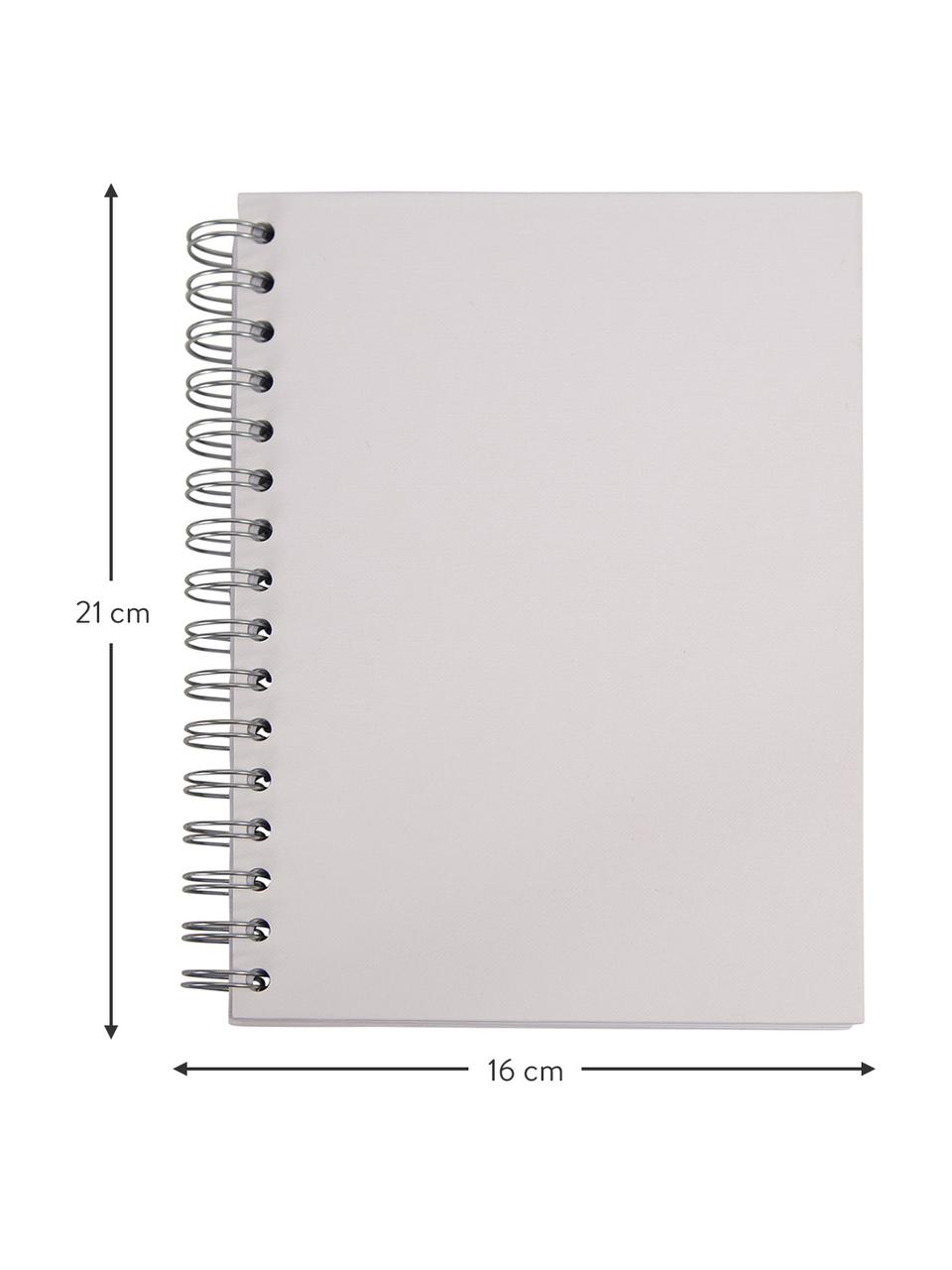 Zápisník Bürli, Bílá, Š 16 cm, V 21 cm