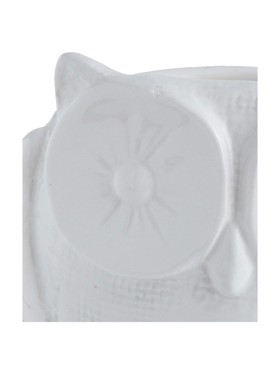 Petit cache-pot blanc Owl, Blanc