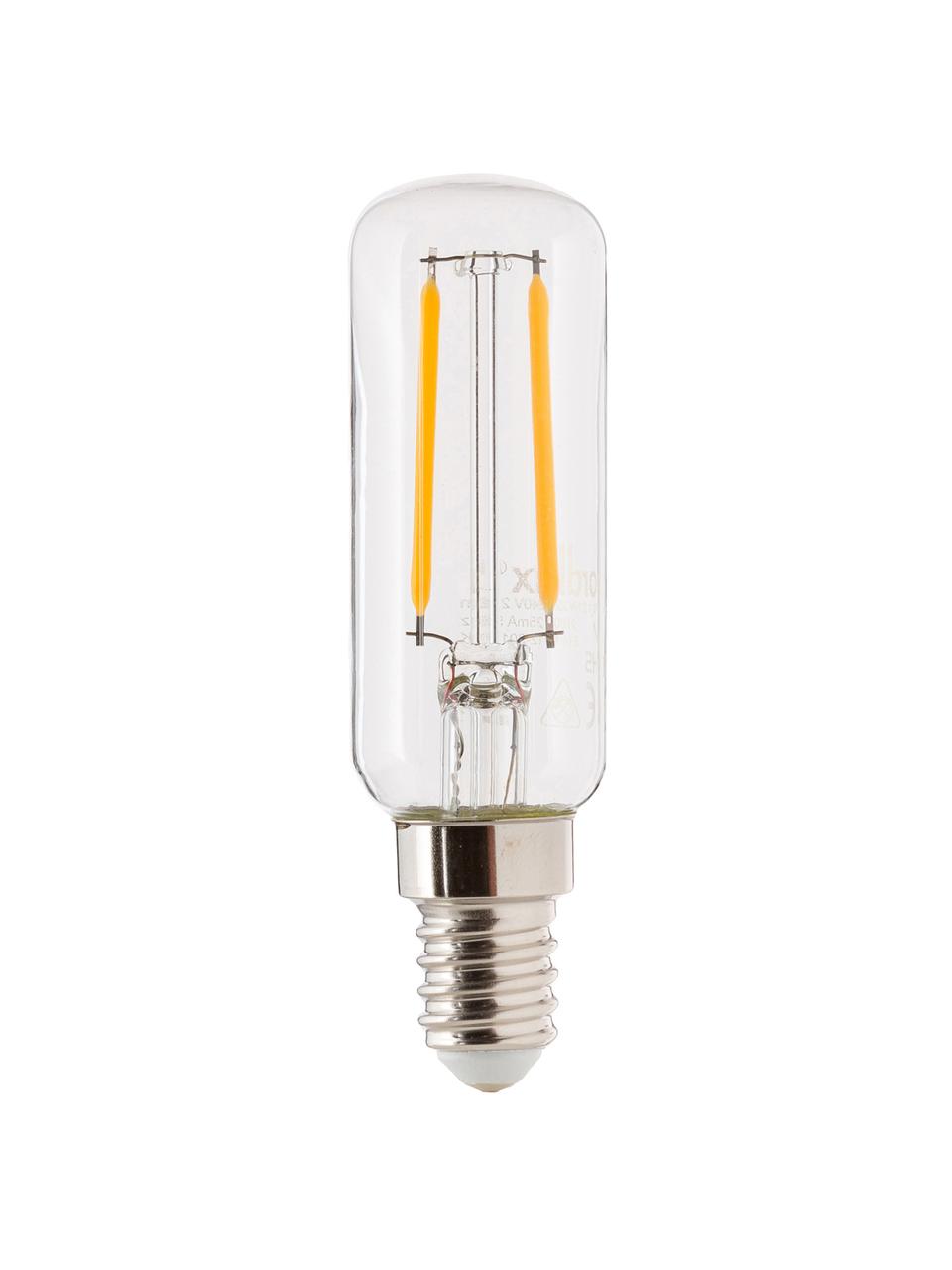 LED Leuchtmittel Yura (E14/2W), Leuchtmittelschirm: Glas, Leuchtmittelfassung: Aluminium, Transparent, Ø 3 x H 9 cm