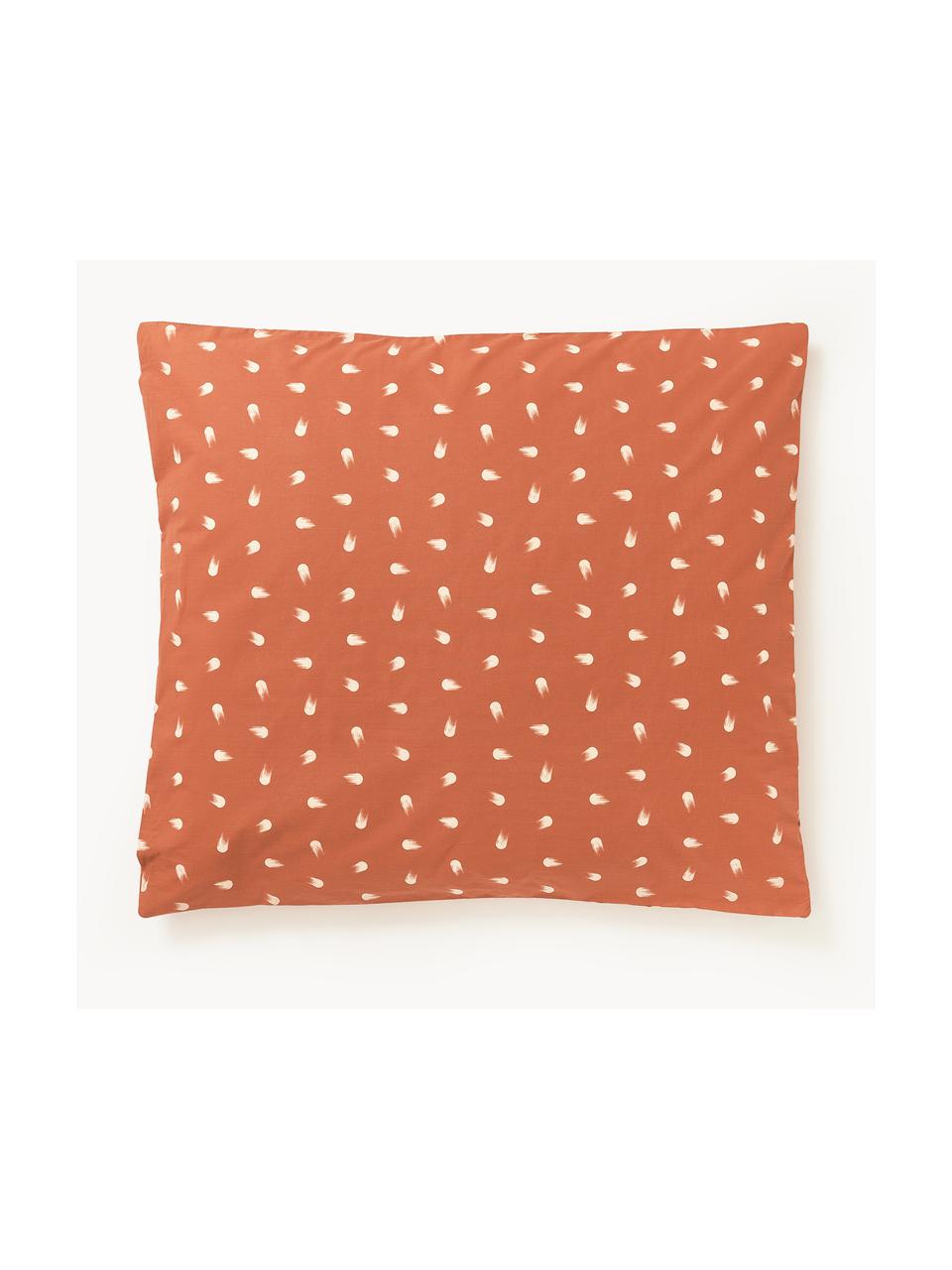 Katoenen kussenhoes Amma met stippenpatroon, Weeftechniek: renforcé Draaddichtheid 1, Terracotta, B 60 x L 70 cm