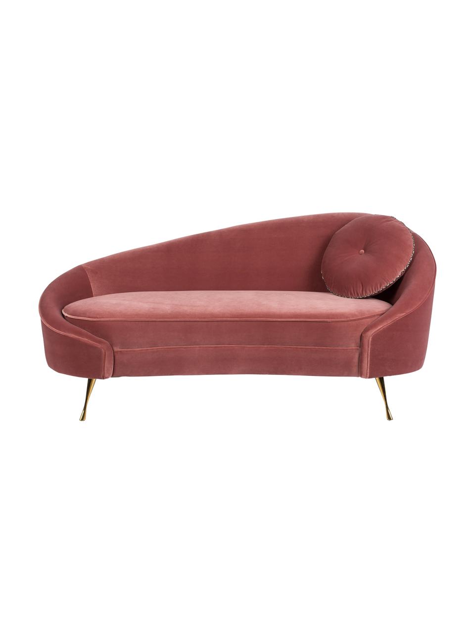 Designer Samt-Sofa I Am Not A Croissant (2-Sitzer) in Pink, Bezug: Polyestersamt 30.000 Sche, Füße: Edelstahl, galvanisiert, Samt Pink, B 165 x T 81 cm