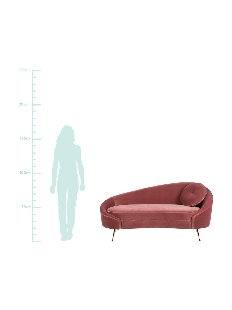 Designer Samt-Sofa I Am Not A Croissant (2-Sitzer) in Pink, Bezug: Polyestersamt 30.000 Sche, Samt Pink, B 165 x T 81 cm