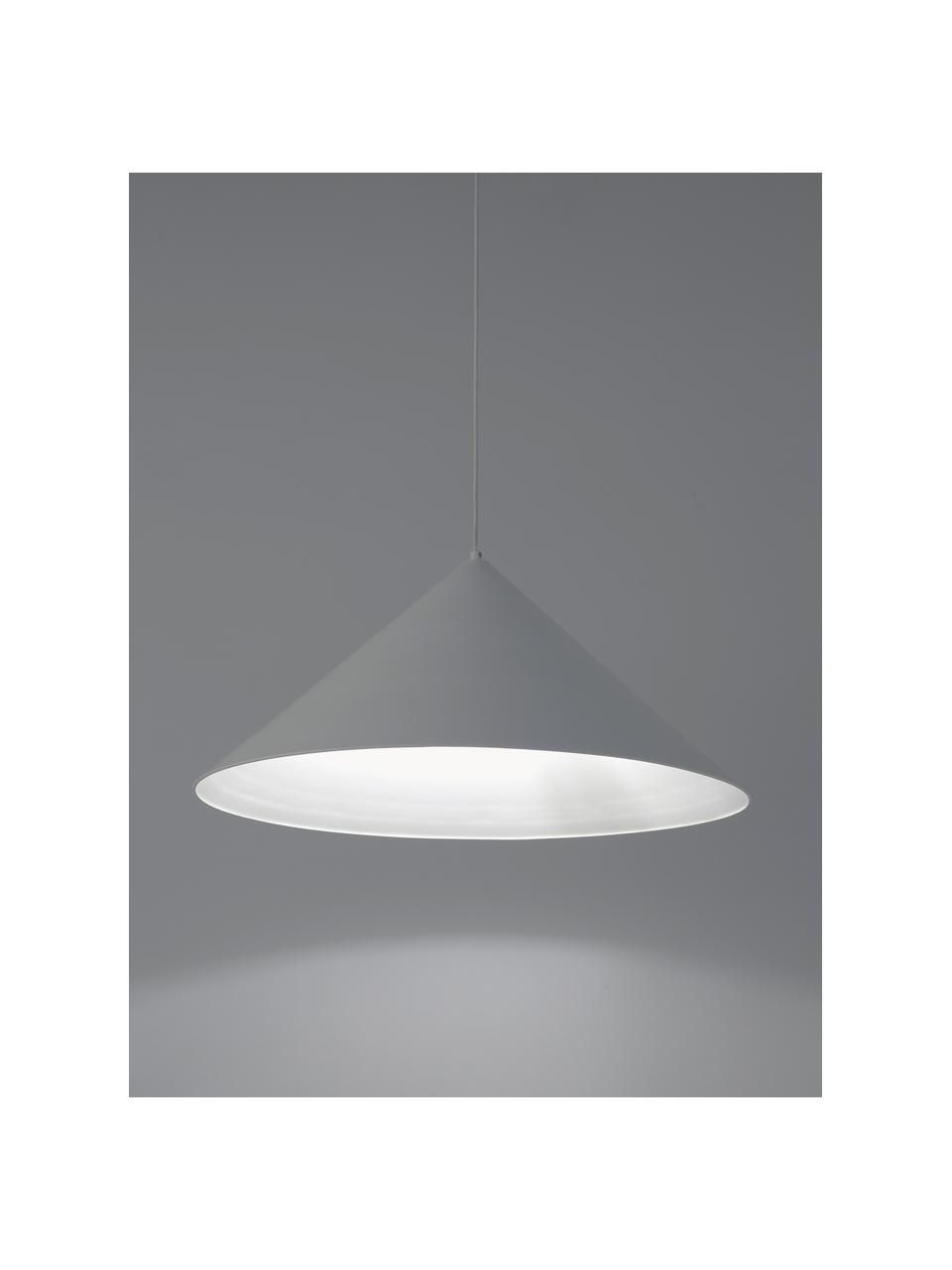 Grote hanglamp Alia van metaal, Lampenkap: gecoat metaal, Wit, Ø 70 x H 32 cm