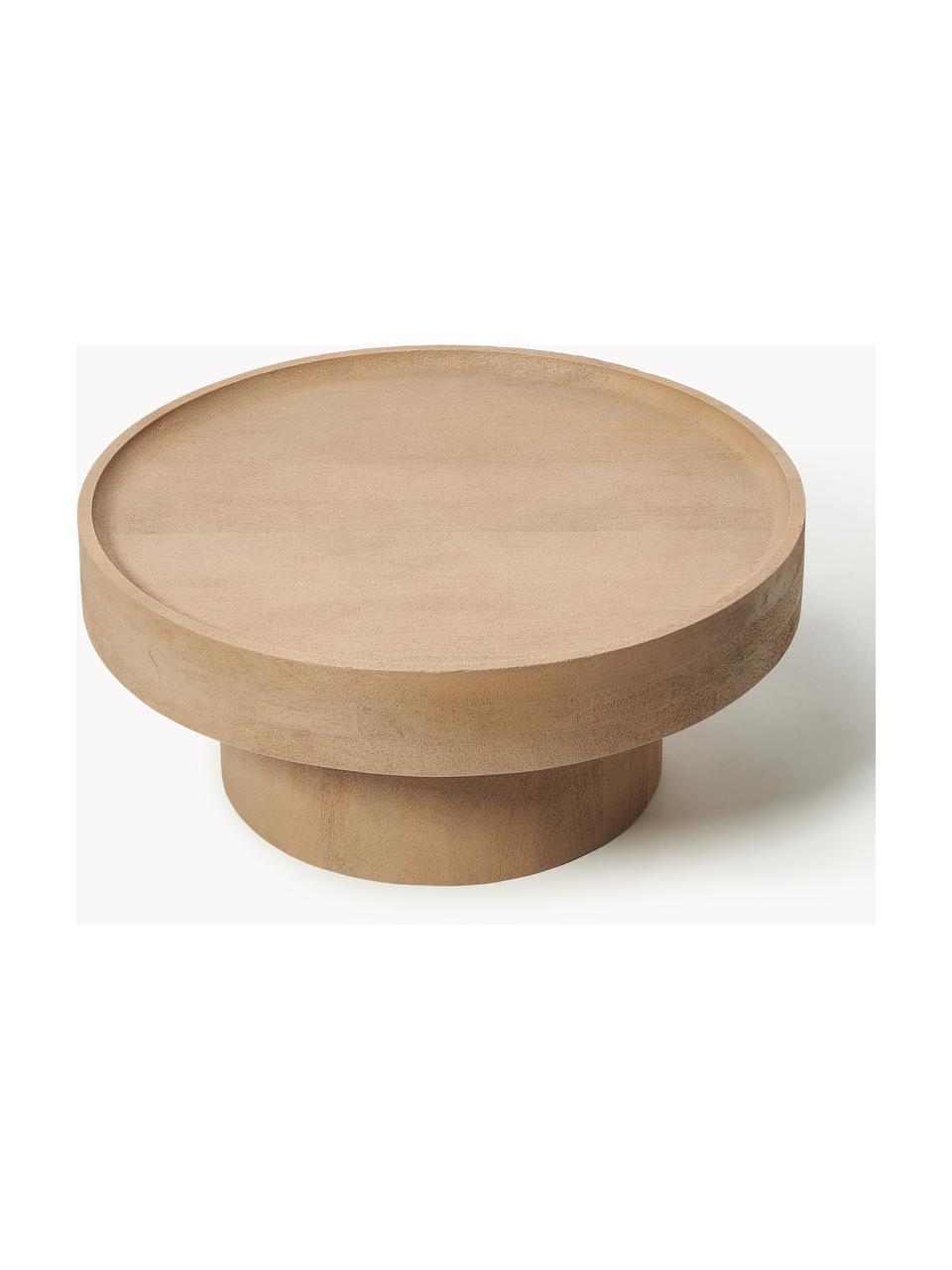 Table basse ronde en manguier Benno, Bois de manguier massif, MDF, laqué

Ce produit est fabriqué à partir de bois certifié FSC® issu d'une exploitation durable, Manguier clair laqué, Ø 80 cm