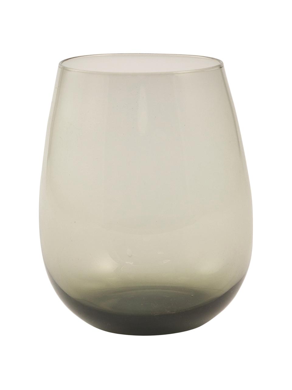 Vasos Happy Hour, 6 uds., Vidrio, Gris, Ø 9 x Al 11 cm