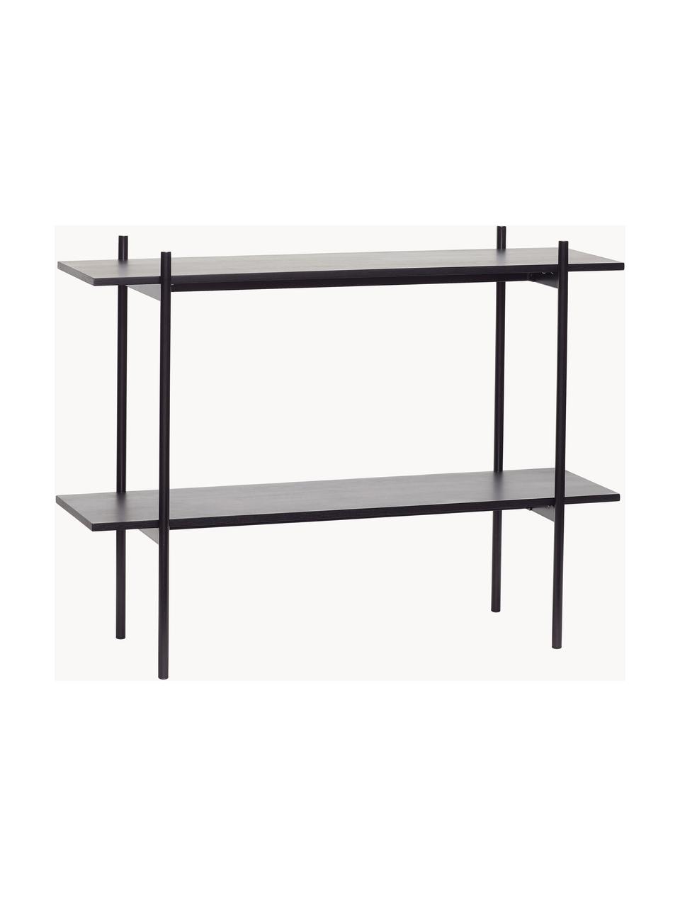 Houten wandrek Norm, MDF, essenhoutfineer, Zwart, B 120 x H 90 cm