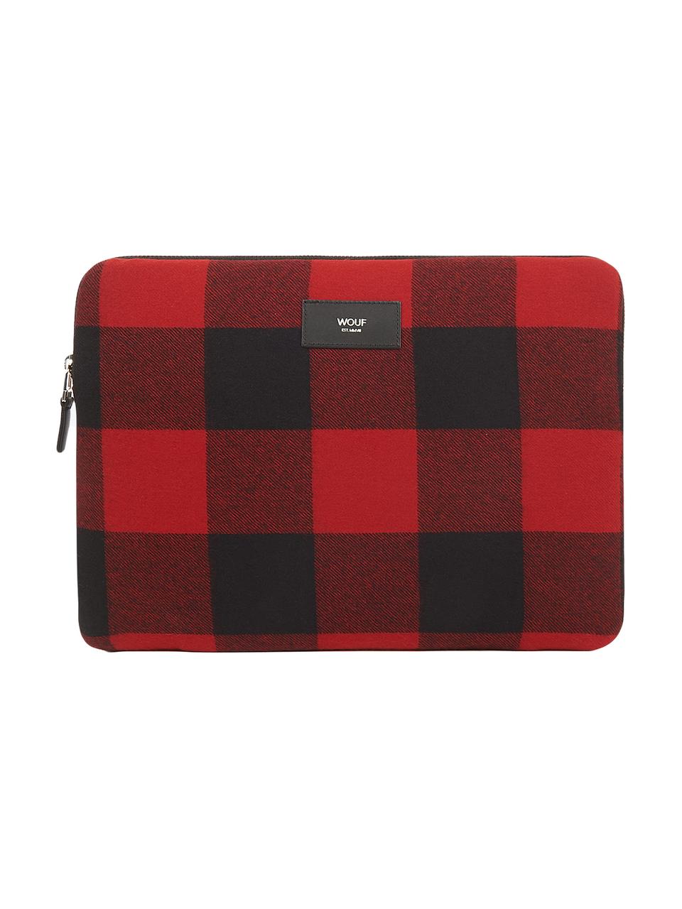 Funda MacBook Pro 13'' Red Jack, Algodón, cuero, Rojo, negro, An 33 x Al 23 cm