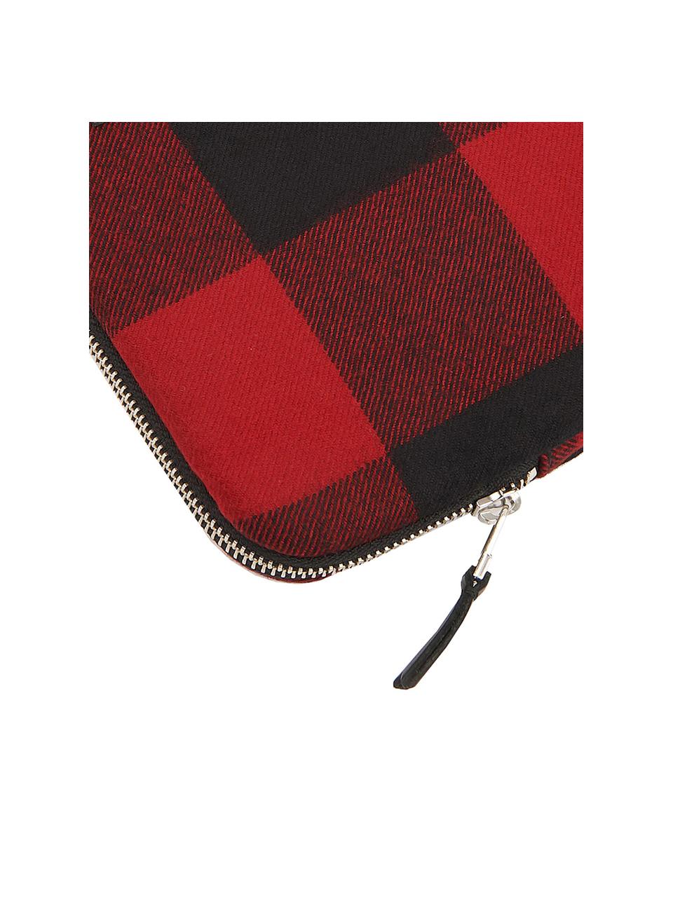 Laptophoes rood Jack voor Macbook per 13 inch, Katoen, leer, Rood, zwart, 33 x 23 cm