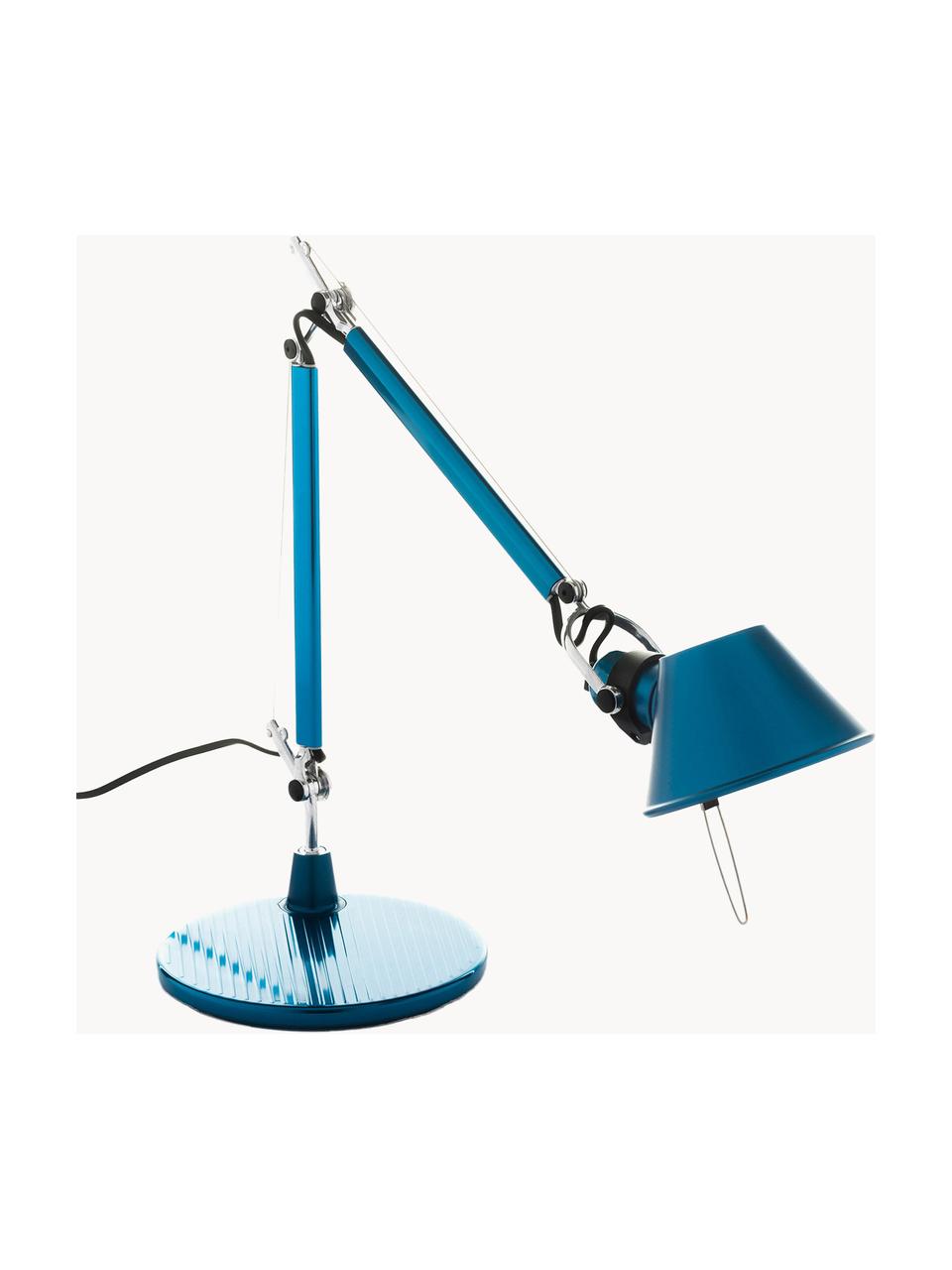 Nastaviteľná stolová lampa Tolomeo Micro, Modrá, Š 45 x V 37-73 cm