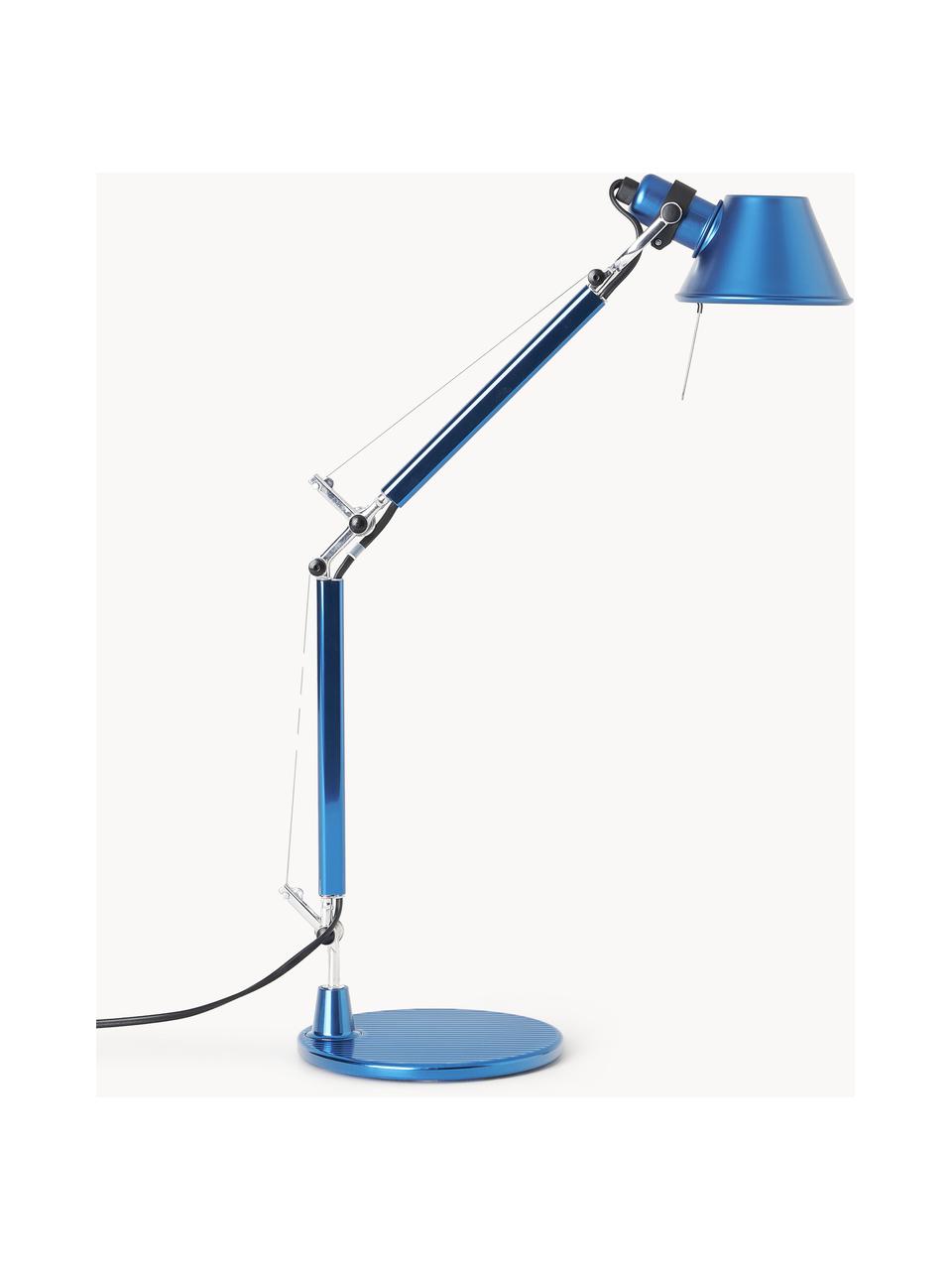 Nastaviteľná stolová lampa Tolomeo Micro, Modrá, Š 45 x V 37-73 cm